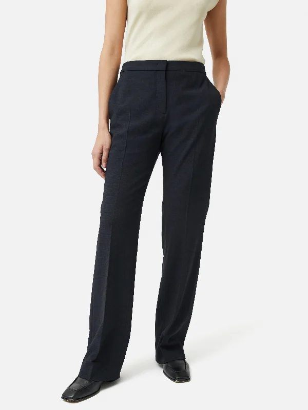 Trendy And Individual Women's Fashion Crosshatch Mason Trouser | Navy