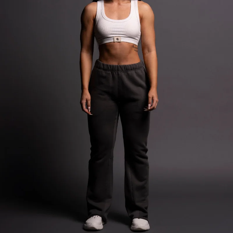 Stylish Savings Dual She Flare Sweat Pants in Wolf Gray