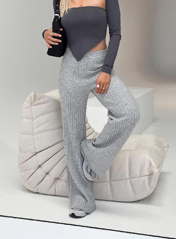 Clothing Online Montana Knit Pants Grey Marle