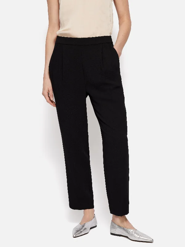 Big Discounts Grosgrain Trim Crepe Jogger | Black