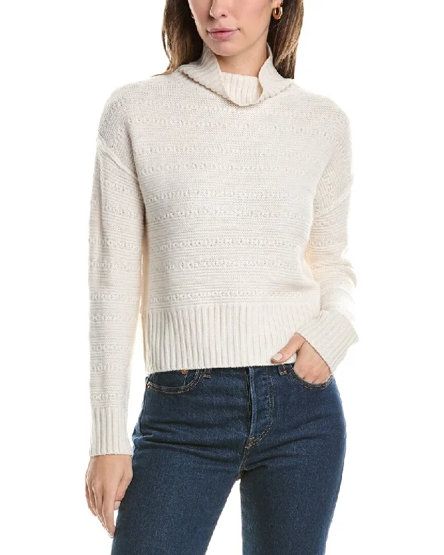 Best Deals Of The Season Forte Cashmere Crop Textured Cashmere Sweater