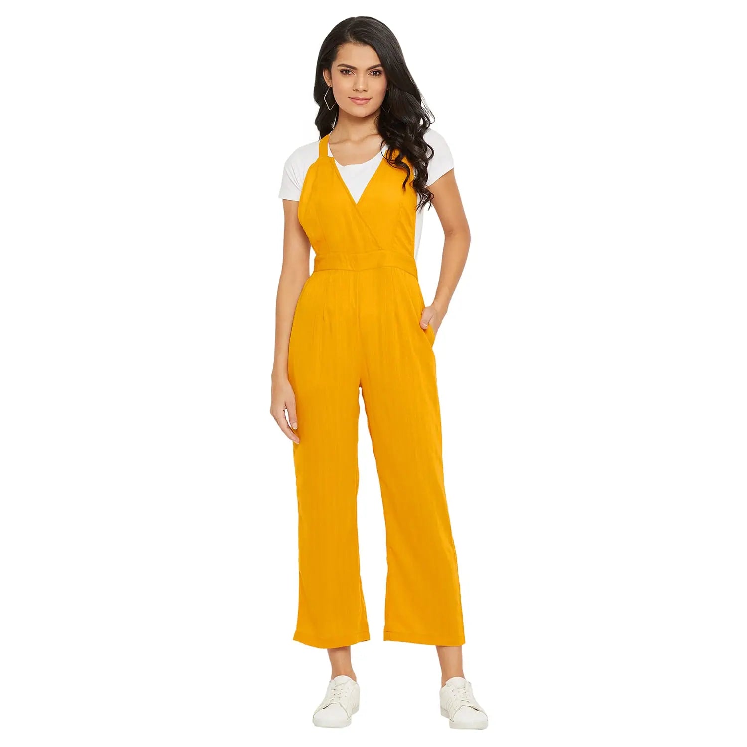 Casual Dresses for Women Women Solid Standard Mustard Jumpsuits & Sets