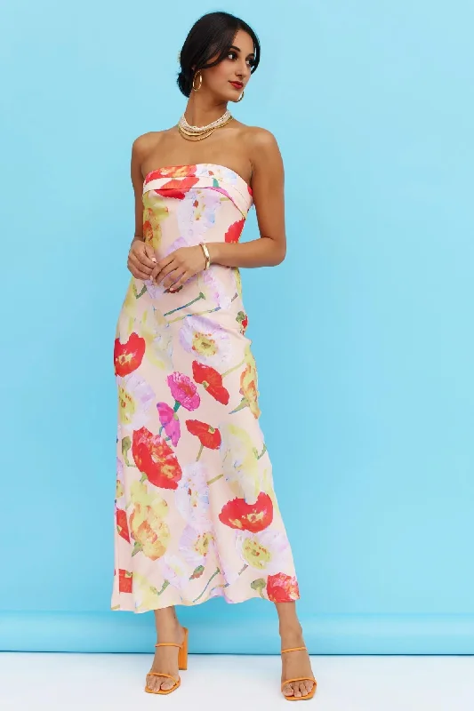 Elegant Simplicity Wardrobe High Beams Maxi Dress Floral