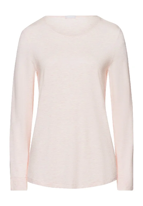 Early Bird Offer Natural Elegance Relaxed Round Neck Top | Rose Melange 74948-2899