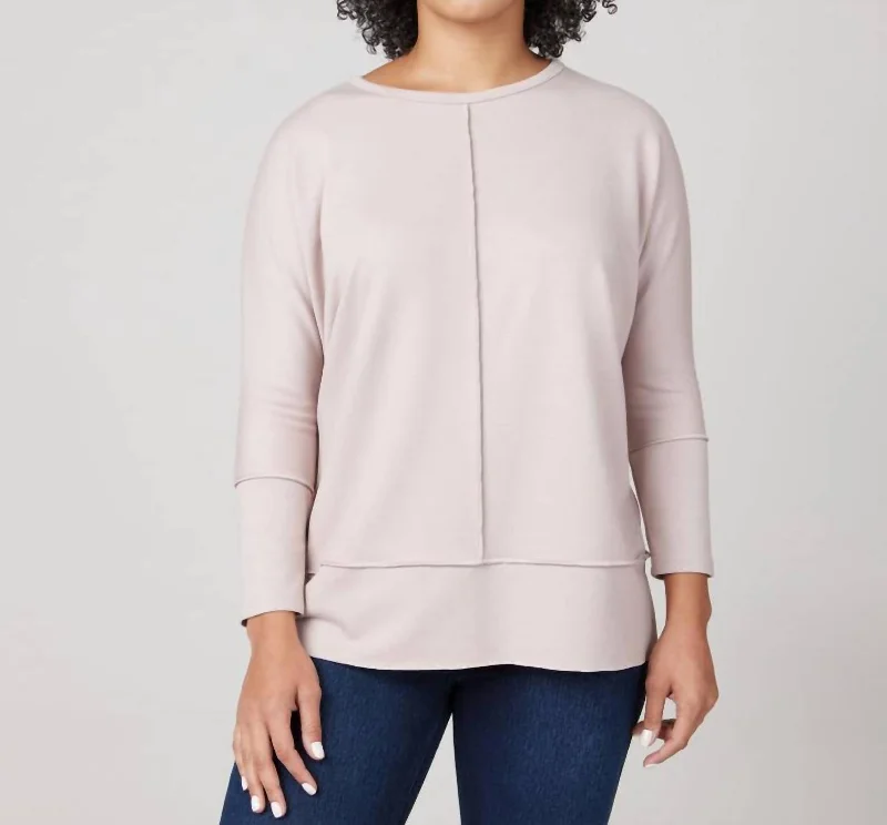 All Season Fashion Collection Perfect Length Dolman Sweatshirt In Oat