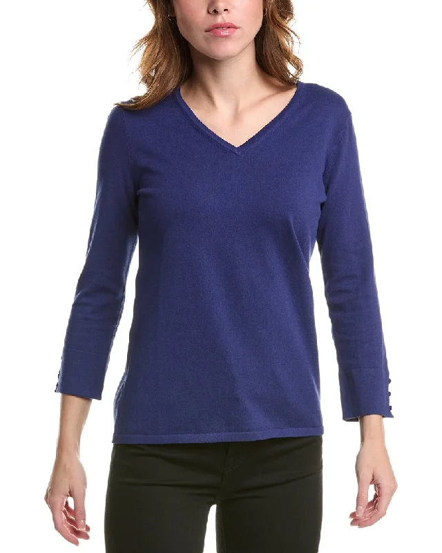 Stylish Statements Edinburgh Knitwear Classic V-Neck Sweater