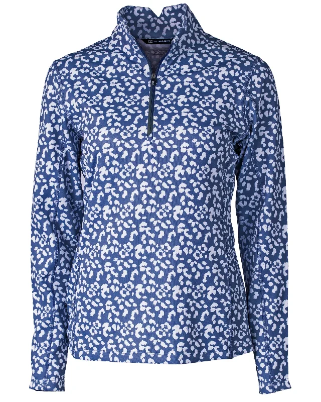 Sophisticated Style Cutter & Buck Womens Printed Traverse Half-Zip