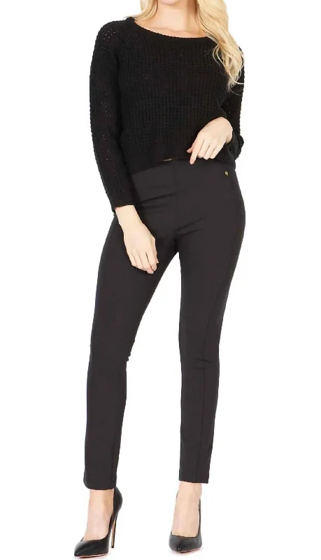 Enjoy Discount Plain Textured-Knit Cropped Sweater In Black