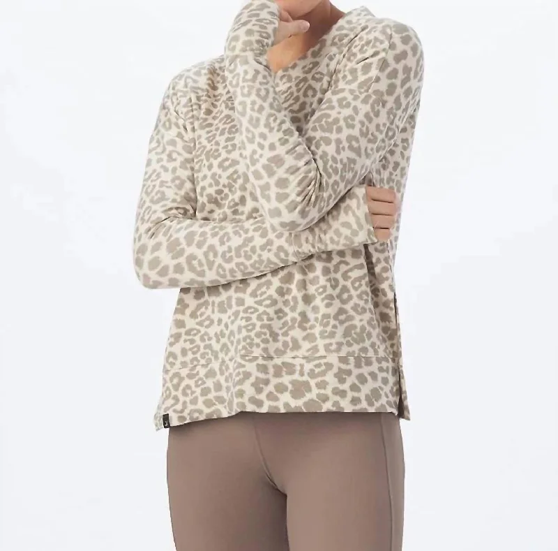 Casual Fashion Trends for Women Lounge Long Sleeve In Oatmilk Leopard