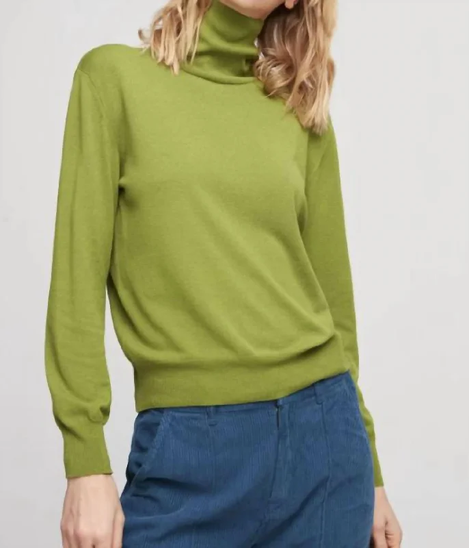 Gift Ideas Turtleneck In Lime Green