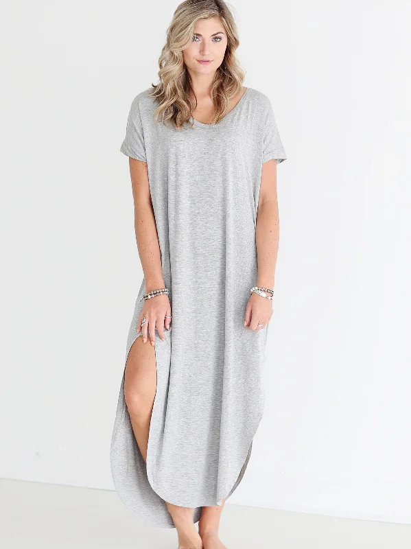 Limited Time Offer Heather Gray DLMN Maxi Dress