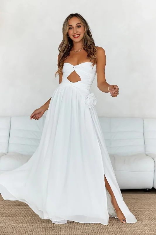 Clothes For Women Secret Rose Strapless Maxi Dress White