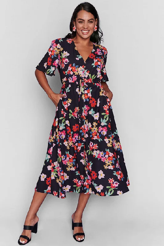 Unleash Your Style Marley Black Blossom Dress