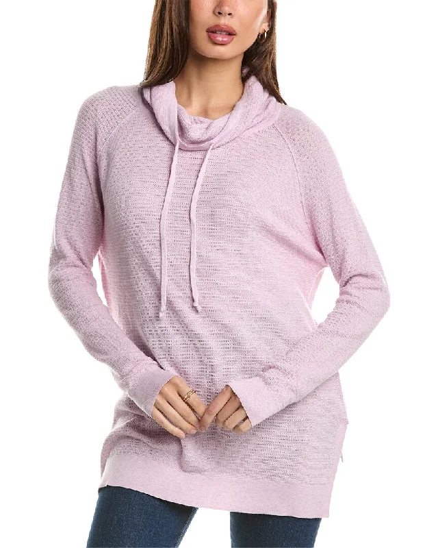 Limited Stock, Big Discounts Forte Cashmere Thermal Drawstring Funnel Cashmere-Blend Sweater