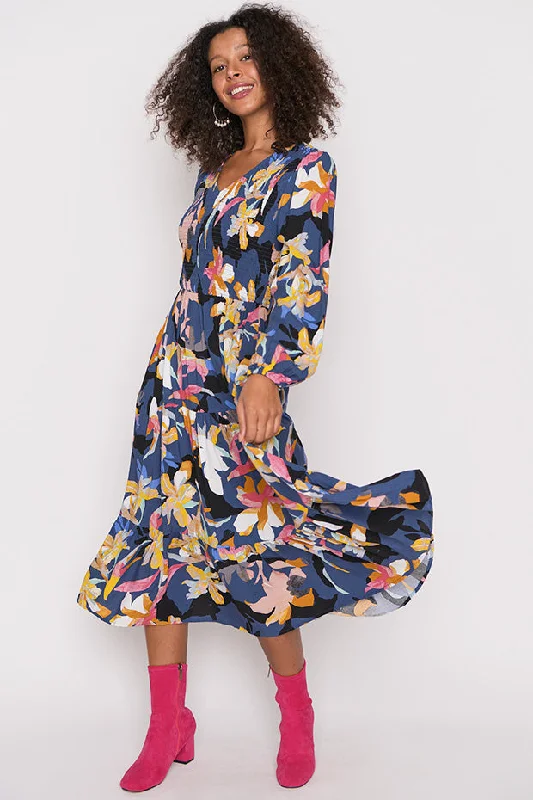 Bold Prints Casual Chic Maeve 80's Pop Midi Dress