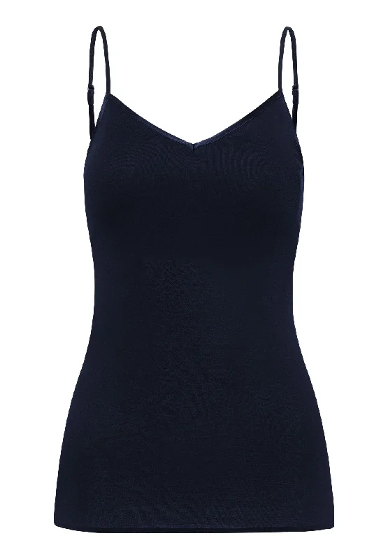 Outfits Ideas Cotton Seamless Padded Cotton Camisole | Deep Navy 71605-1610