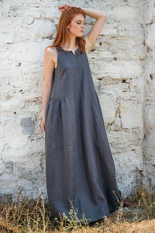 Insane Discount Onslaught Loose Linen Maxi Dress