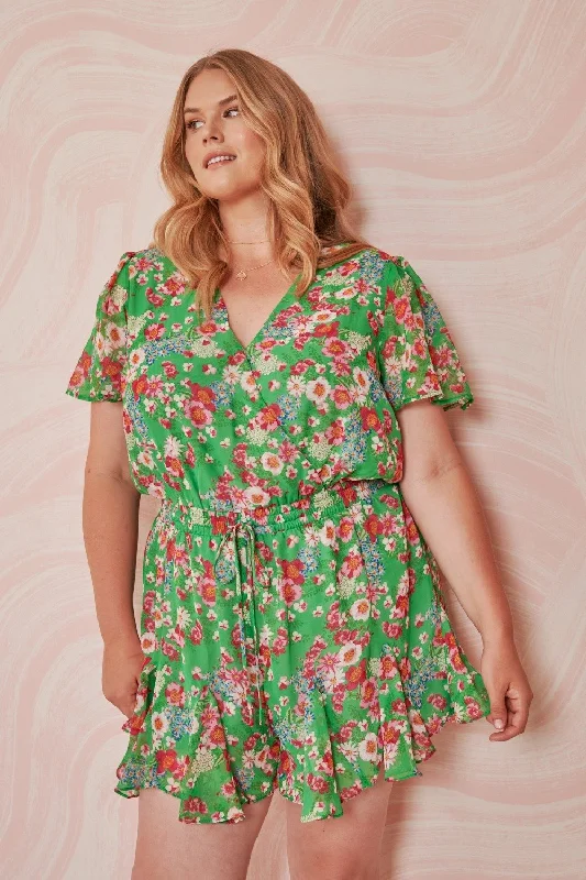 Boutique Styles Akina Floral Babygirl Romper Curve