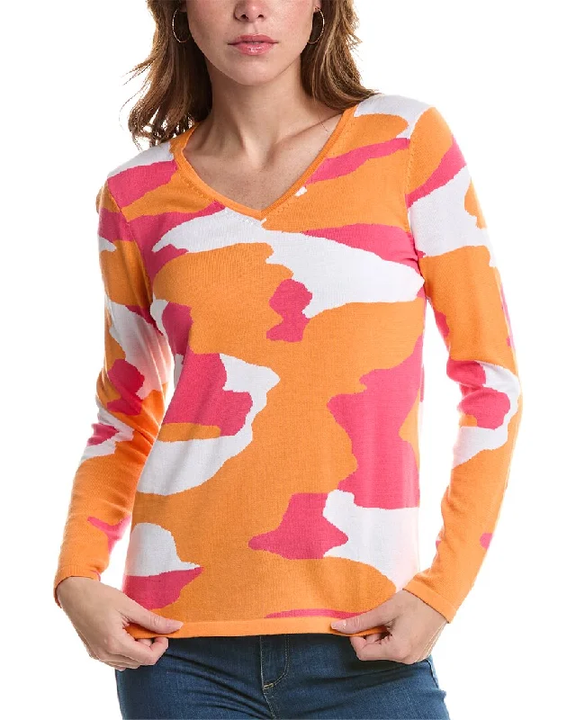 Trend Forward Women's Wear Edinburgh Knitwear Camo Sweater