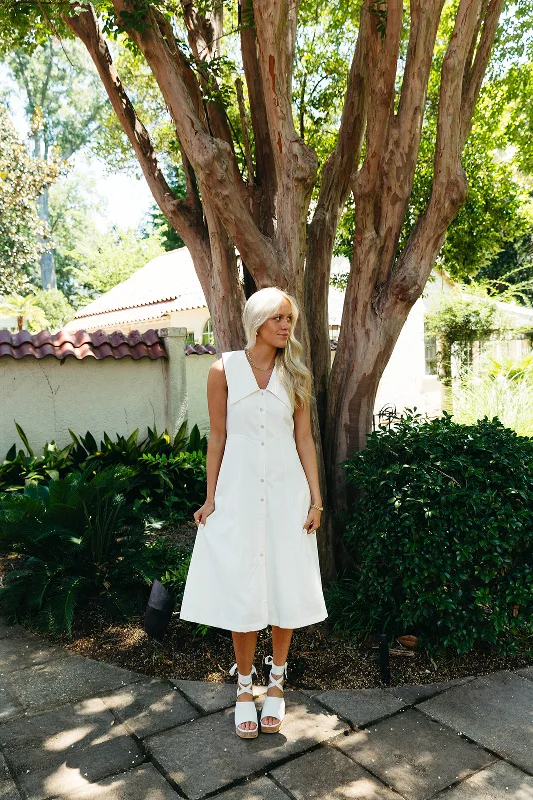 Fashion For Every Occasion Here And There Midi Dress - White