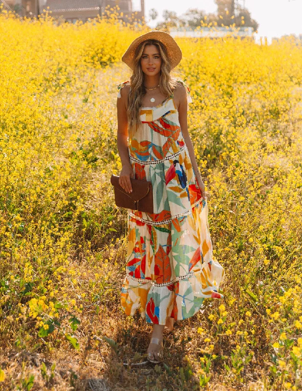 Bid Farewell To The Old Season Baja California Crochet Tiered Maxi Dress - FINAL SALE