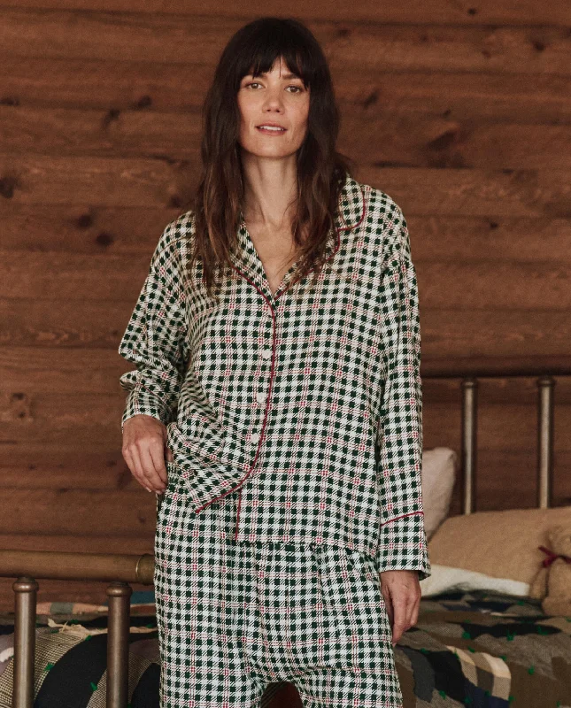 Online Boutiques The Pajama Shirt. -- Winter Pine Plaid