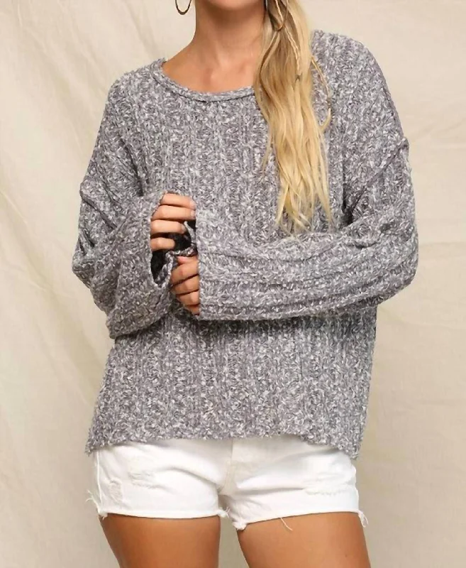 Best Online Boutiques Addison Oversized Sweater In Grey