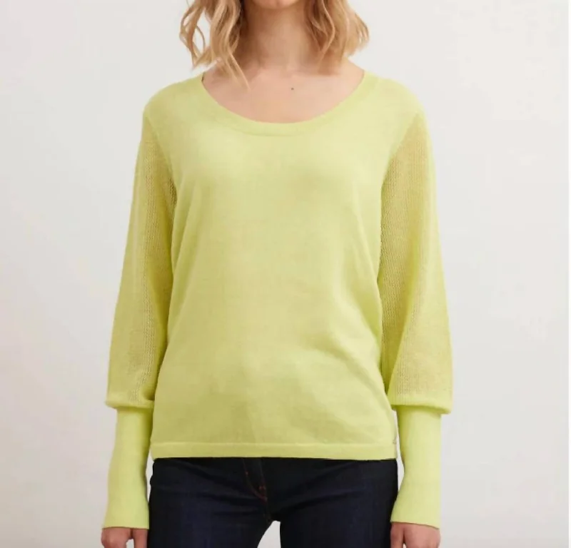 Style Breakthroughs Lamia Long Sleeve Sweater In Green