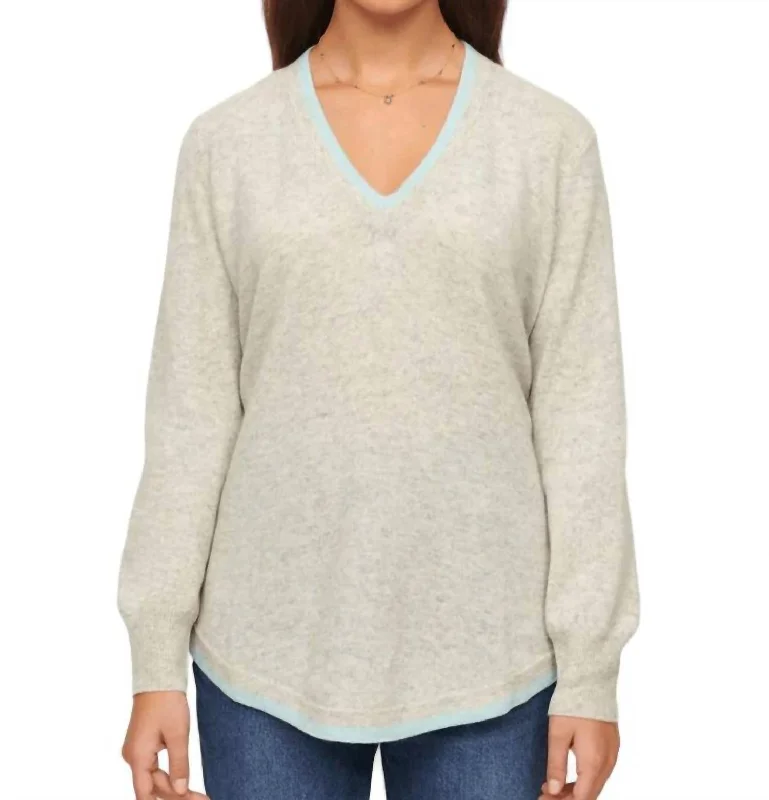 Sale On Sale Zippy Sweater In Pale Grey