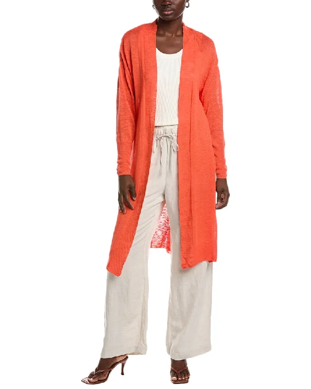 High-End Women's Apparel Renuar Linen-Blend Cardigan