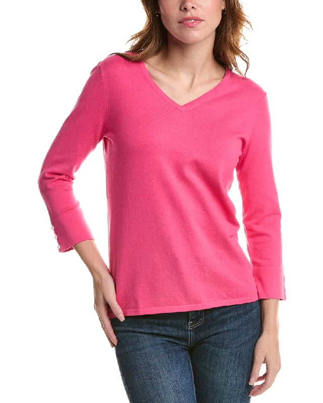 Gorgeous Glamour Collection Edinburgh Knitwear Classic V-Neck Sweater