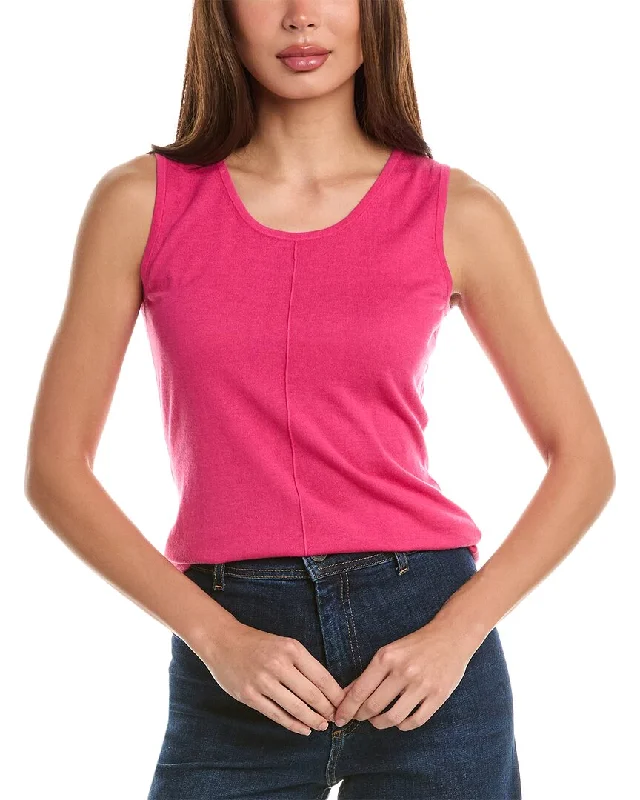 Trendy Women's Apparel for All Seasons Forte Cashmere Seamed Silk & Cashmere-Blend Tank