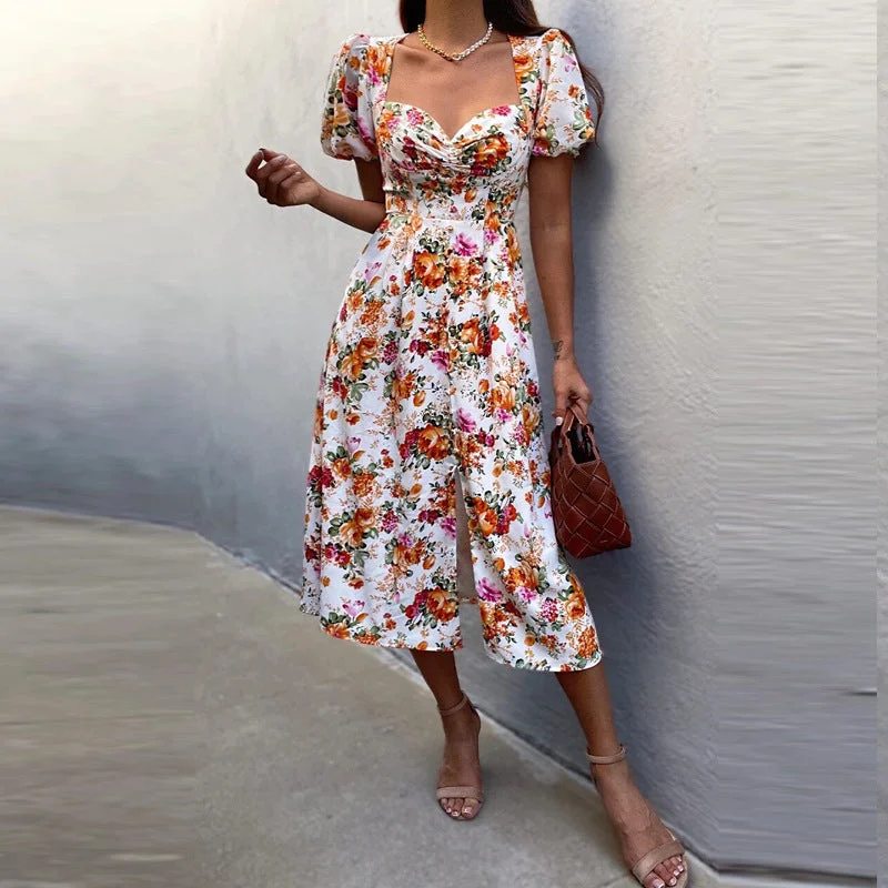 Women's Clothing Stores Let A Smile In Floral Maxi Dress