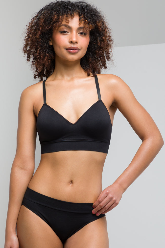 Latest Trends 3 Pack Seamfree Bikini Black