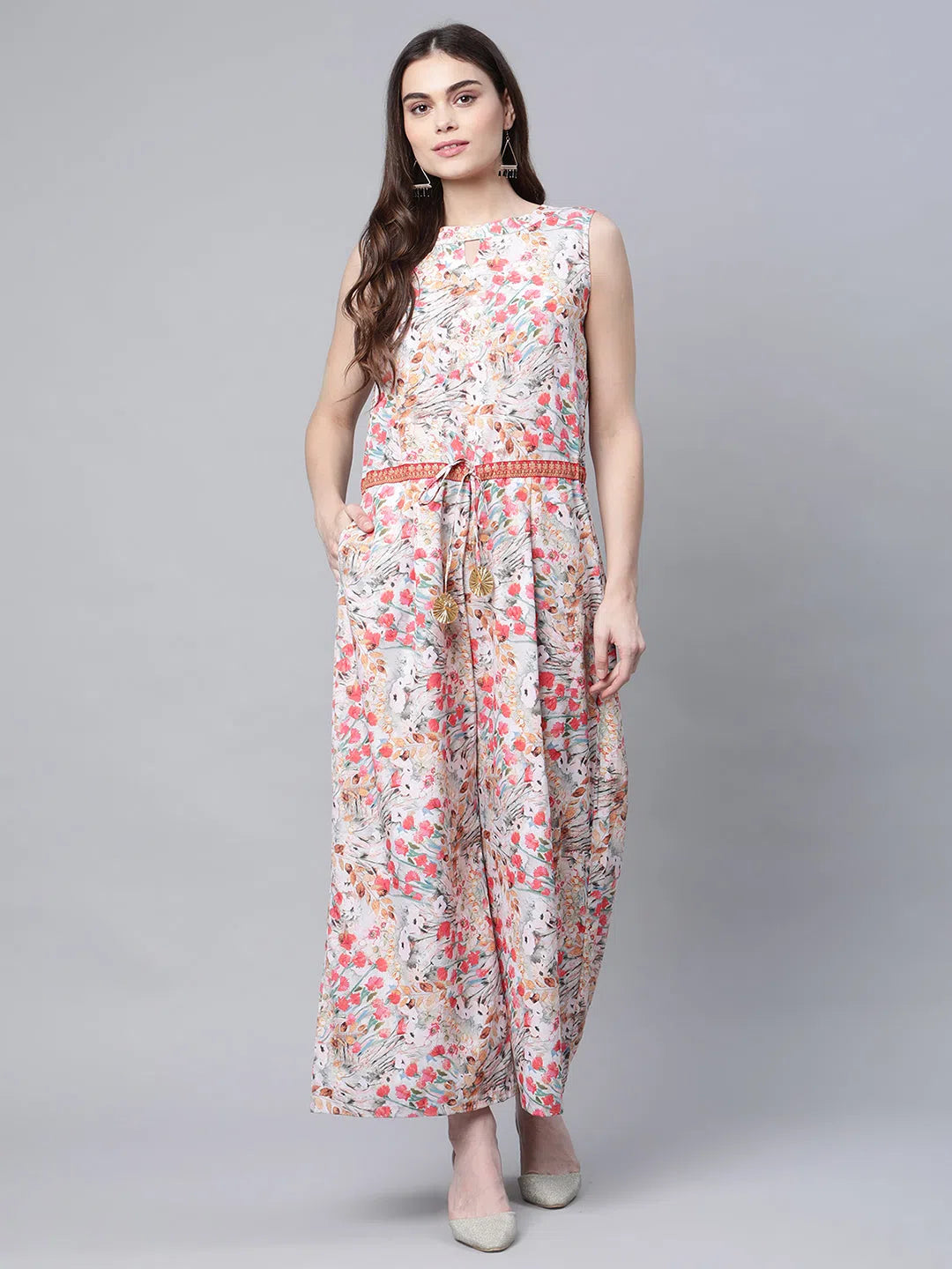 Flash Sale Online Women Floral Standard Pink Jumpsuits & Sets