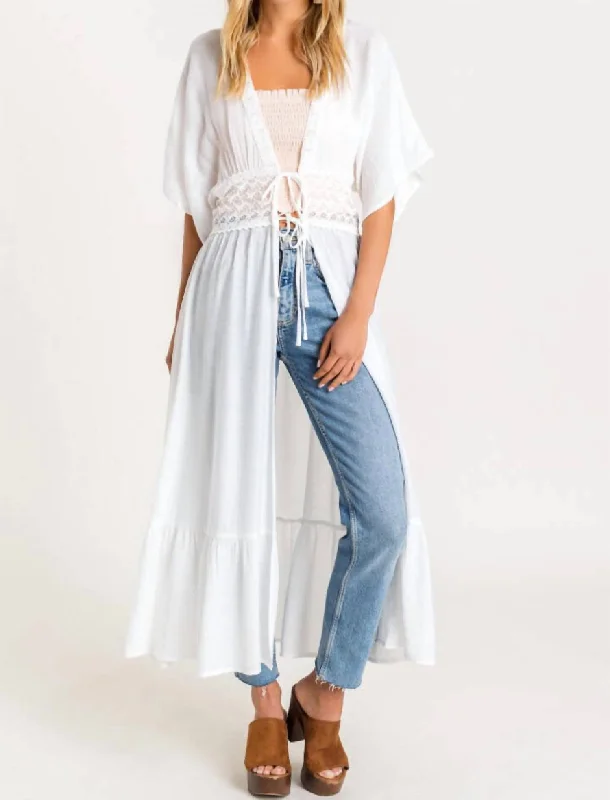 Women Apparel Andreia Lace Duster In White