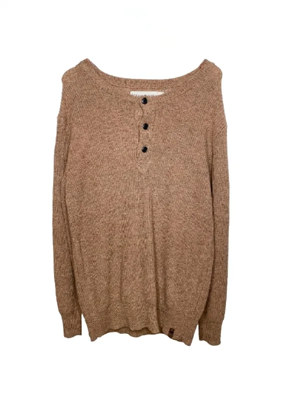 Chic Style Women's Shaker Sweater In Brown