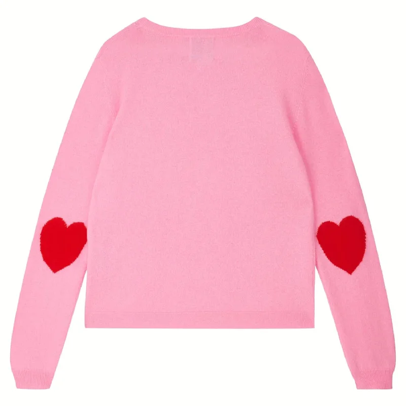 Online Boutique Stores Heart Patch Crew In Flamingo Red