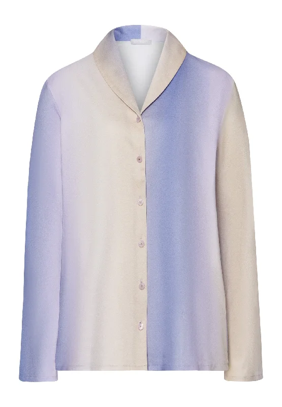 Versatile Women's Clothing for All Occasions Loie Ombre Shawl Collar Cotton Shirt | Sunrise Ombre 74881-2160