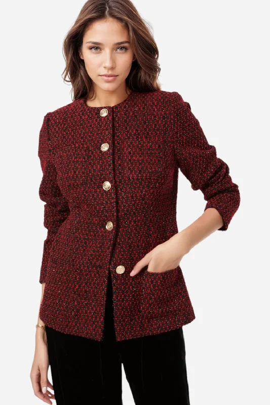 Casual Dresses for Women Cami NYC Wrenley Metallic Tweed Jacket Red