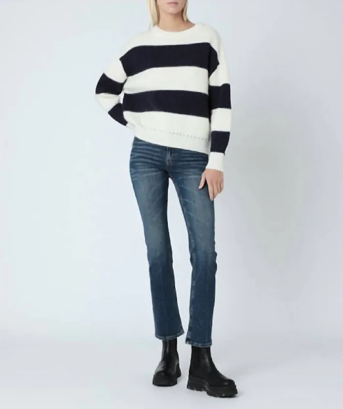 Flash Sale Or Flash Sales Stripe Sweater In Navy