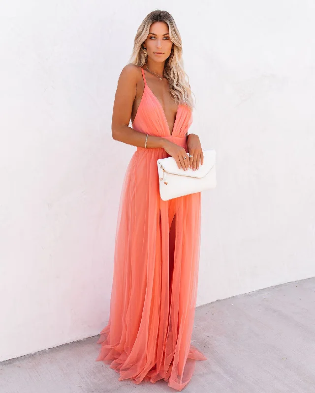 Best Online Boutiques KittenAlarm - Petal Dust Maxi Dress - Apricot