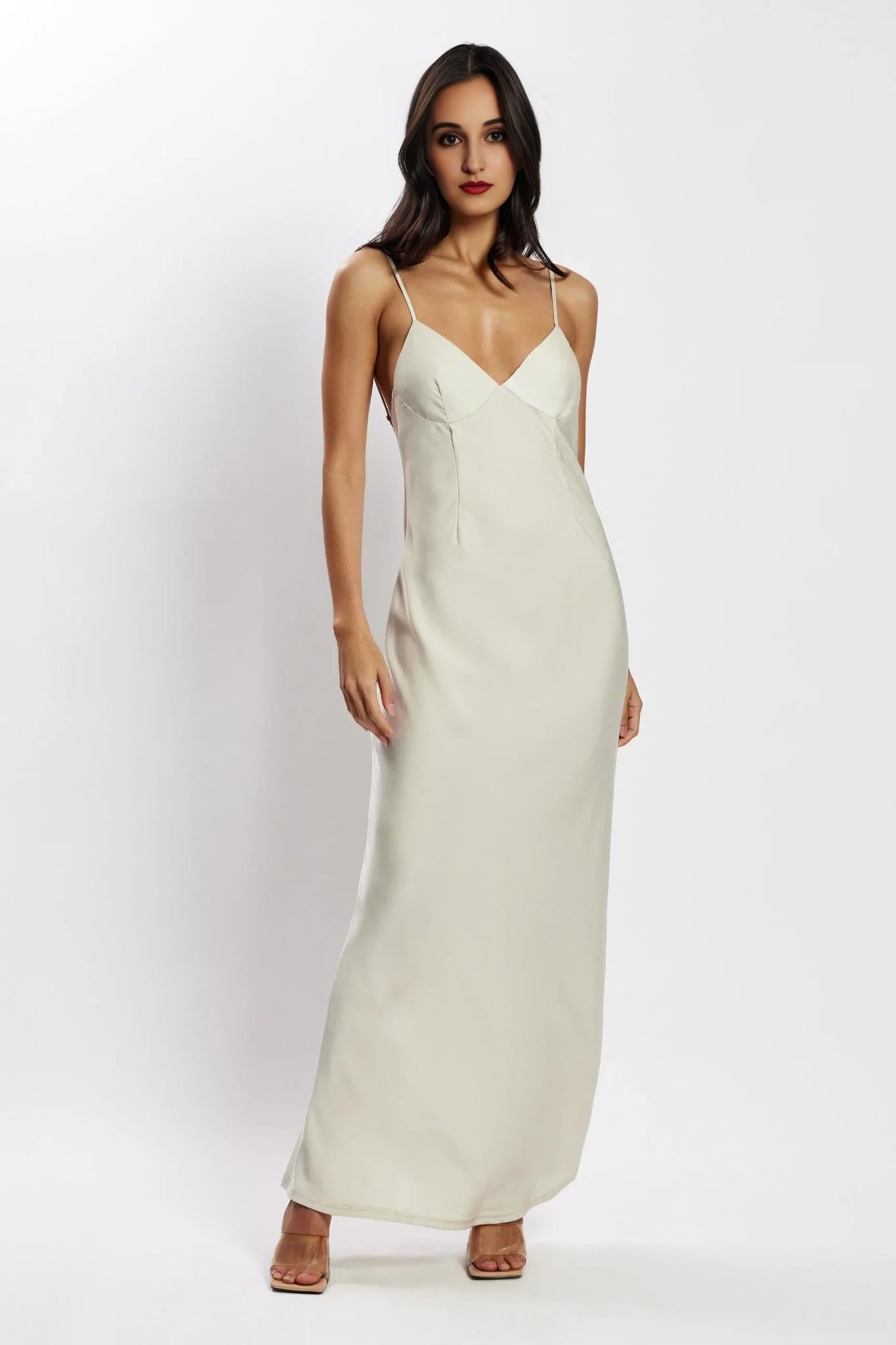 Limited Time Offer BAILY SATIN MAXI DRESS