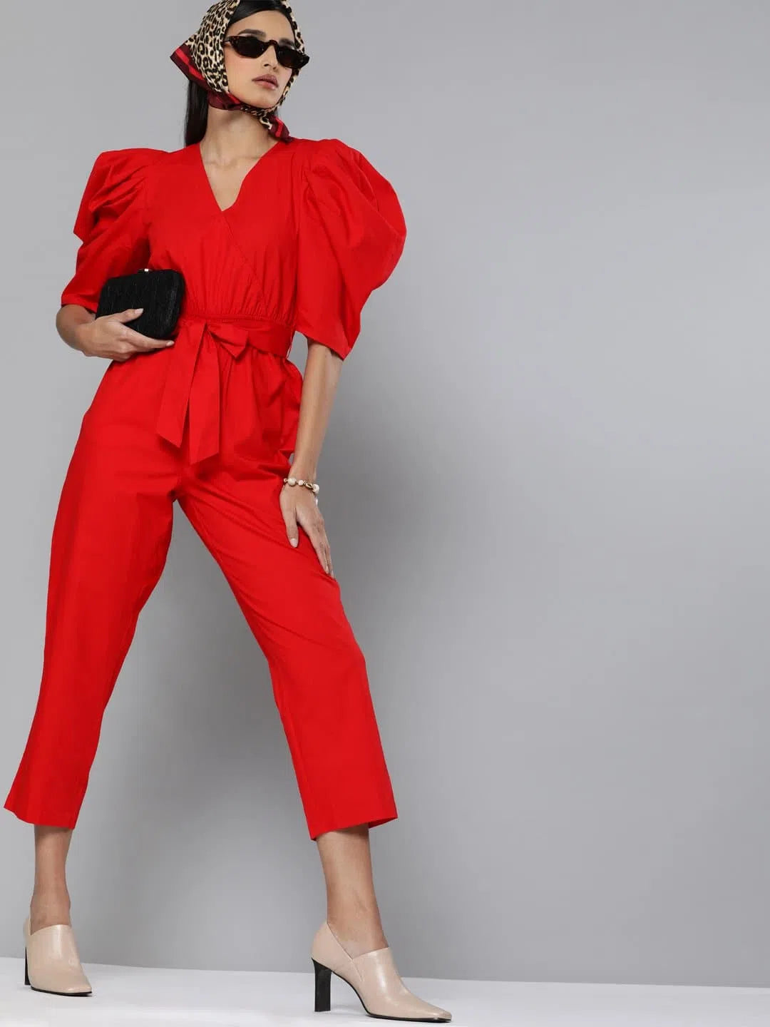 Style Your Wardrobe Women Solid Red Jumpsuits & Sets