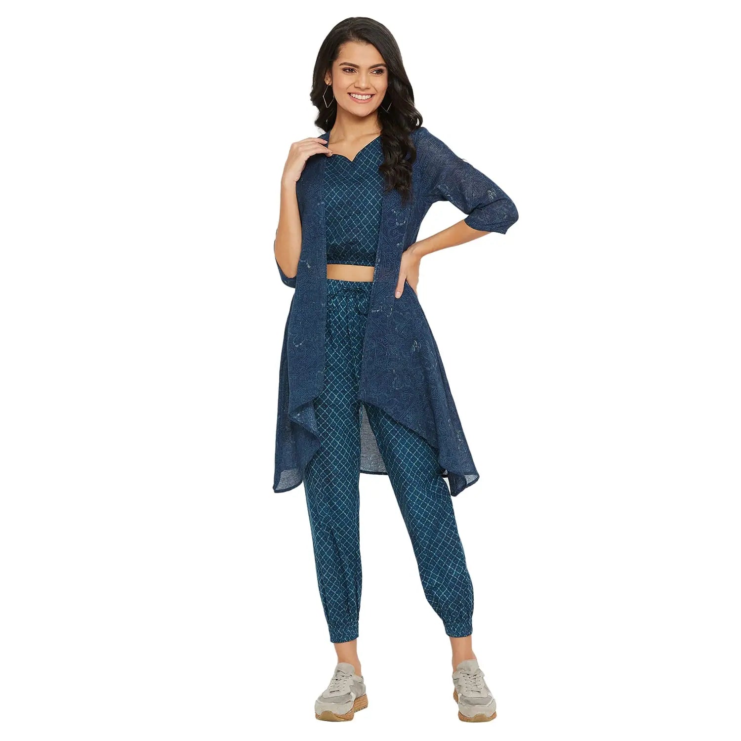 New Arrivals Women Printed Standard Navy Blue Jumpsuits & Sets