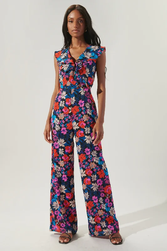 Comfort Centric Apparel Ultra Flora Raquel Surplice Jumpsuit