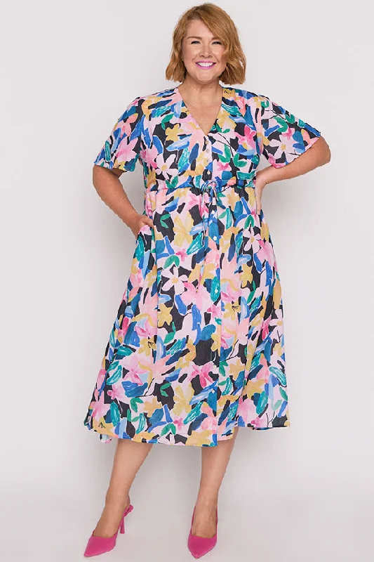 Special Offer Kristina Colour Block Garden Dress