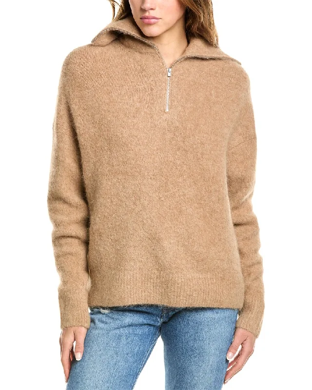 Clothes Of Woman Vince 1/4-Zip Alpaca-Blend Sweater