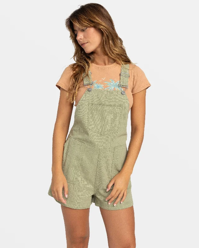 Hot Deals Crystal Coast Short Overall - Oil Green