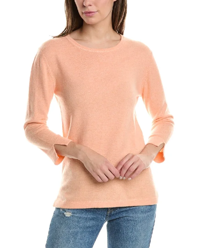 Hot Brand Discounts Forte Cashmere 3/4-Sleeve Crew Cashmere Sweater